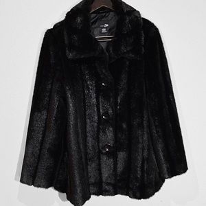East 5th black faux fur coat